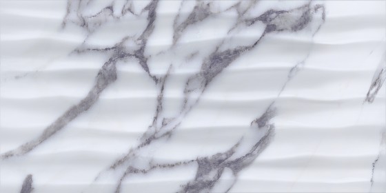 Palermo White Waves Ceramic Wall Tile 300x600mm
